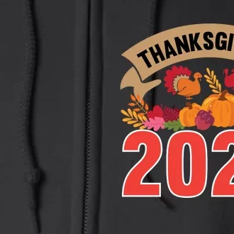 Thanksgiving 2024 Festive Typography Full Zip Hoodie