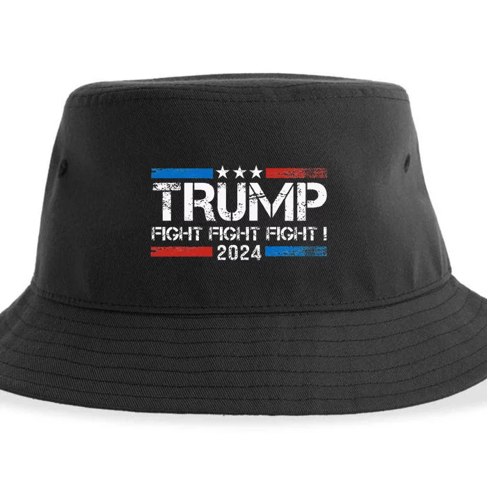 Trump 2024 Fight Fight Fight Trump President Election 2024 Sustainable Bucket Hat