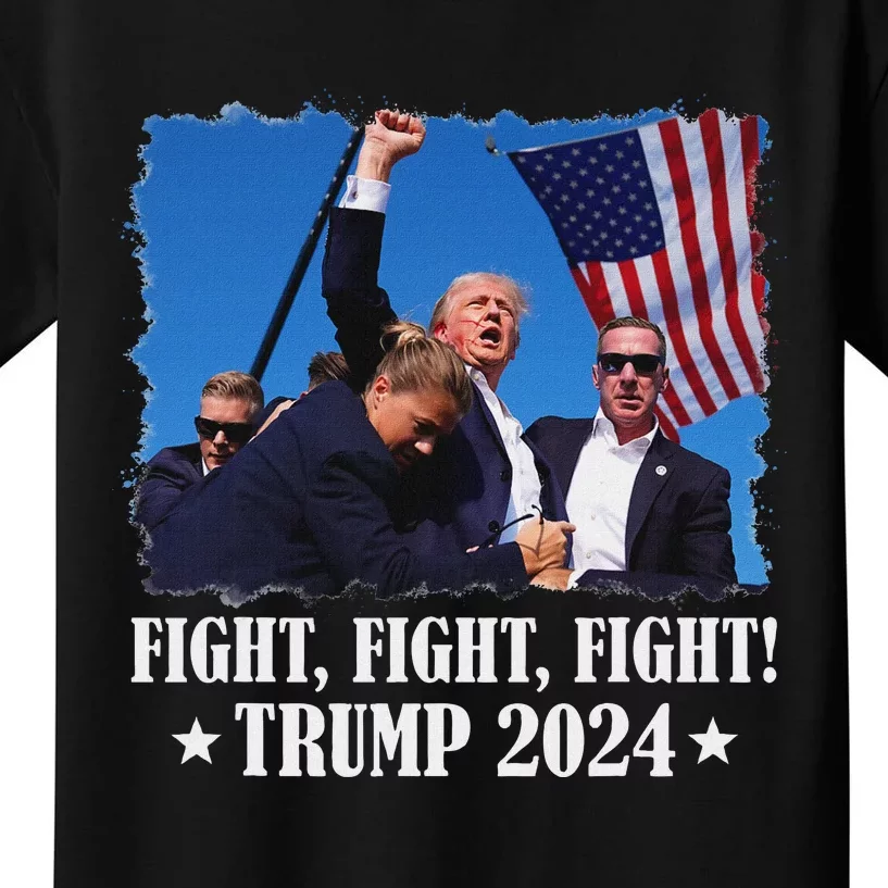 Trump 2024 Fight Fight Fight Trump 2024 Survives Rally Kids T-Shirt