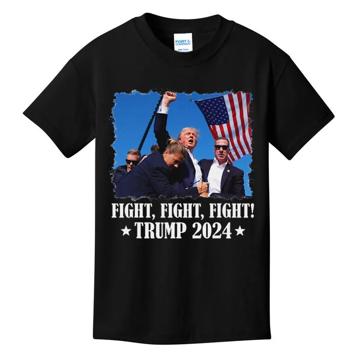 Trump 2024 Fight Fight Fight Trump 2024 Survives Rally Kids T-Shirt