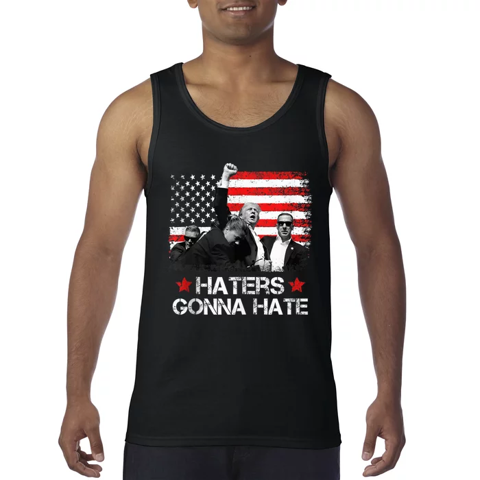 Trump 2024 Flag Haters Gonna Hate Pennsylvania Rally Trump Tank Top