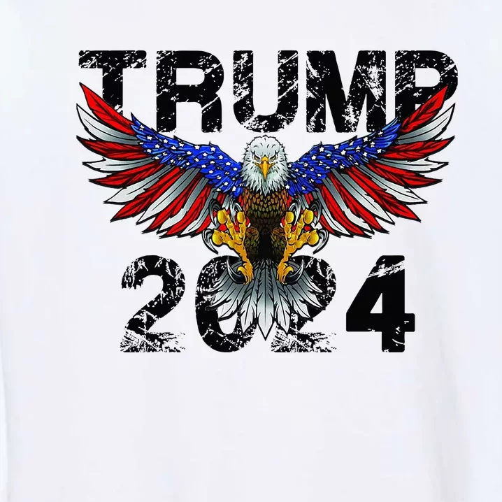 Trump 2024 Flag American Holiday Garment-Dyed Sweatshirt