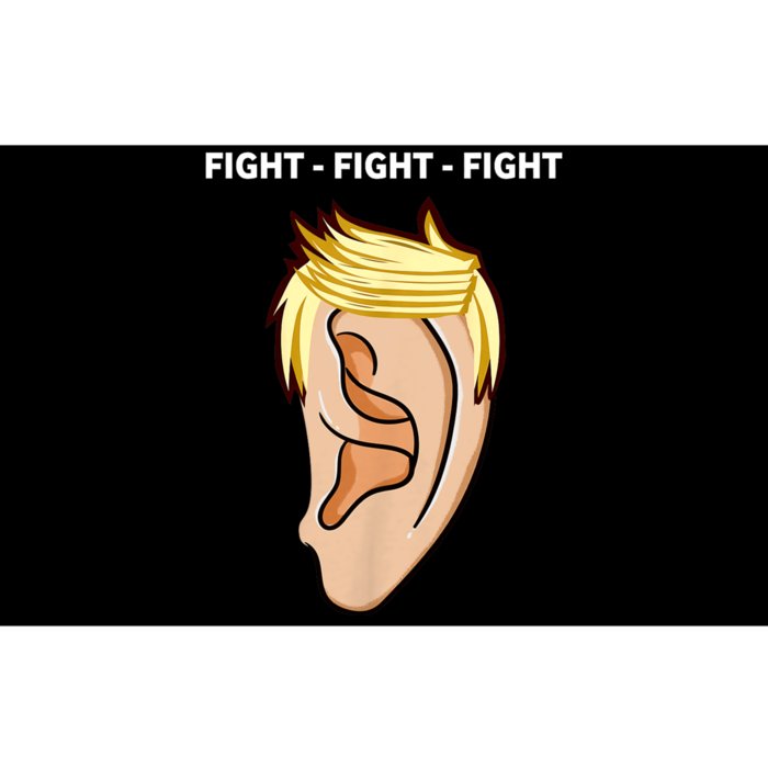 Trump 2024 Funny Ear Fight Like Hell Trump HeLl Be Back Bumper Sticker