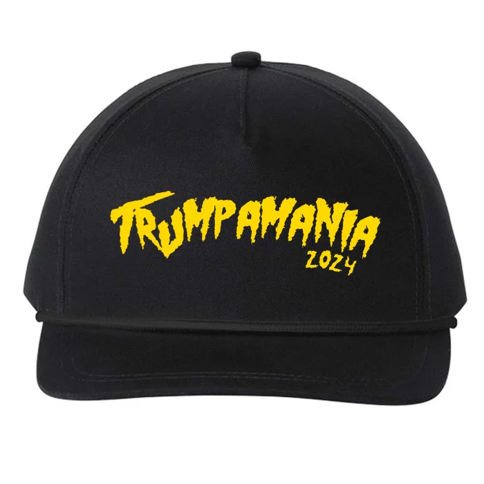 Trumpamania 2024 Funny Pro Donald Trump Snapback Five-Panel Rope Hat