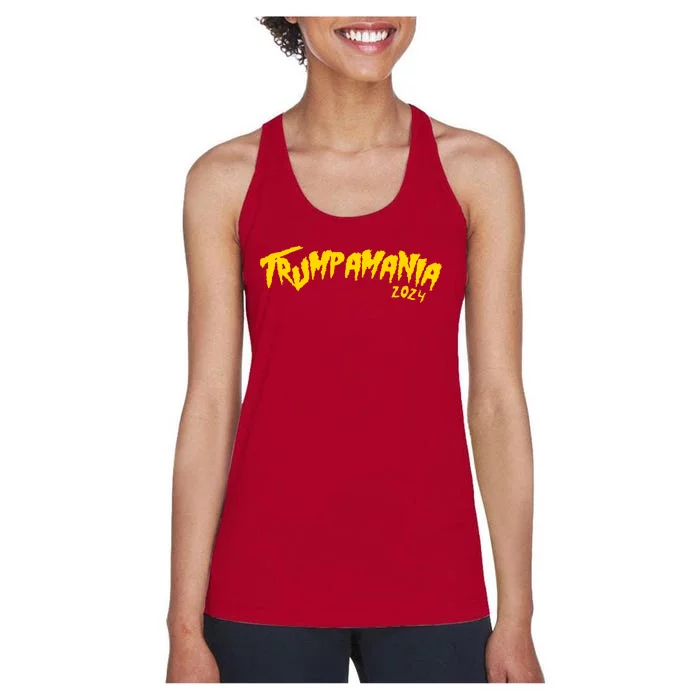 Trumpamania 2024 Funny Pro Donald Trump Women's Racerback Tank