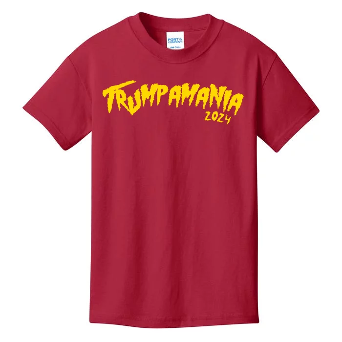 Trumpamania 2024 Funny Pro Donald Trump Kids T-Shirt