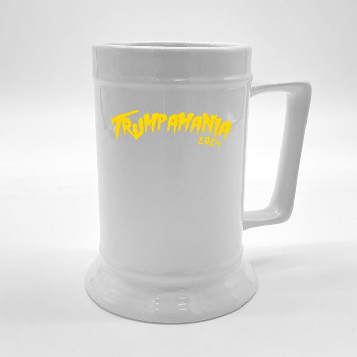 Trumpamania 2024 Funny Pro Donald Trump Front & Back Beer Stein