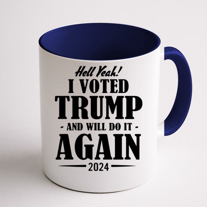 Trump 2024 Funny Patriotic President Voting Election Front & Back Coffee Mug