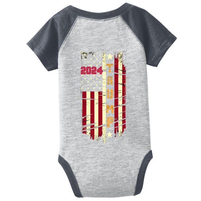 Trump 2024 Front And Back Front & Back Infant Baby Jersey Bodysuit