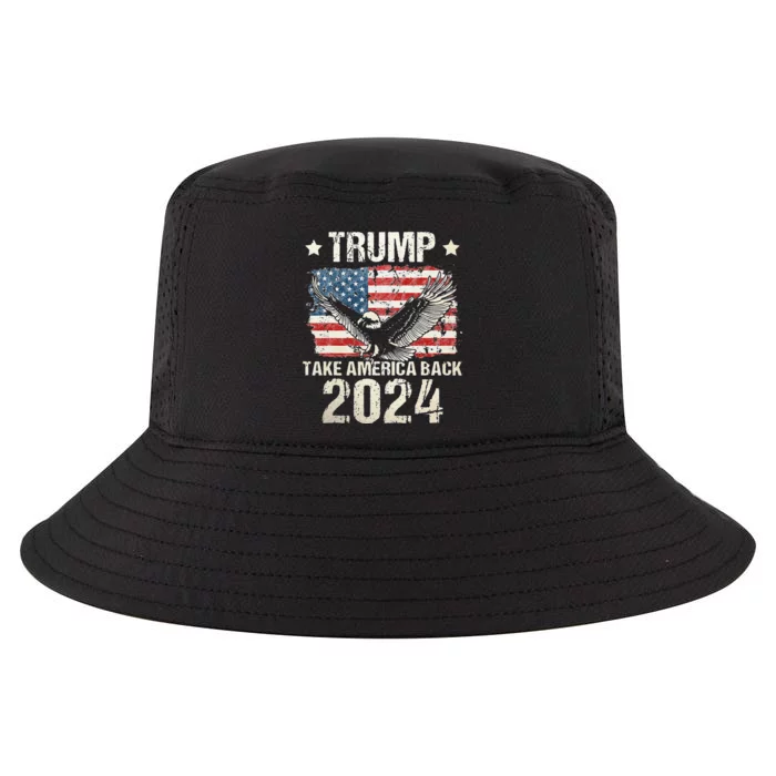 Trump 2024 Flag Take America Back Men Women Trump 2024 Cool Comfort Performance Bucket Hat