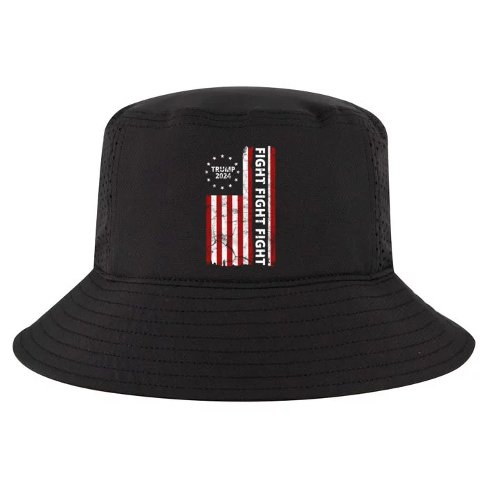 Trump 2024 Fight Fight Fight Usa Flag Cool Comfort Performance Bucket Hat