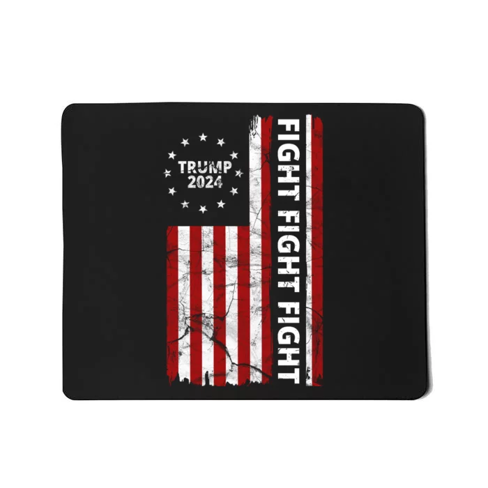 Trump 2024 Fight Fight Fight Usa Flag Mousepad