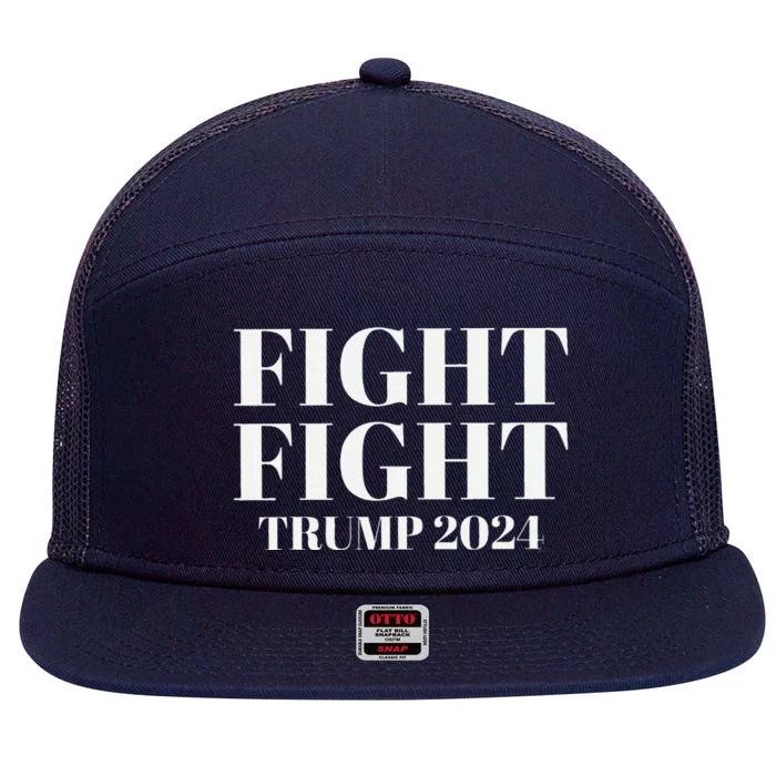 Trump 2024 Fight Fight 7 Panel Mesh Trucker Snapback Hat