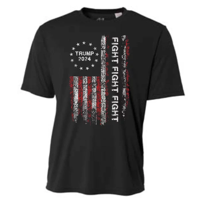 Trump 2024 Fight President Election Bold Design Cooling Performance Crew T-Shirt