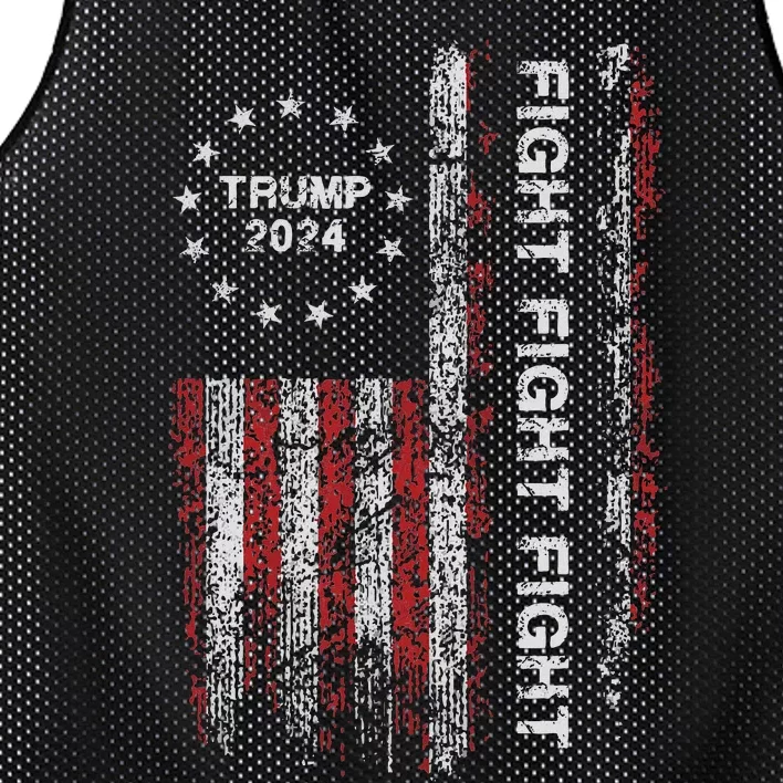 Trump 2024 Fight President Election Bold Design Mesh Reversible Basketball Jersey Tank