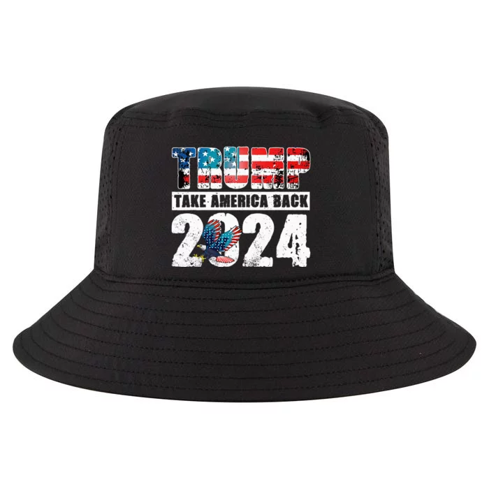 Trump 2024 Flag Take America Back Cool Comfort Performance Bucket Hat