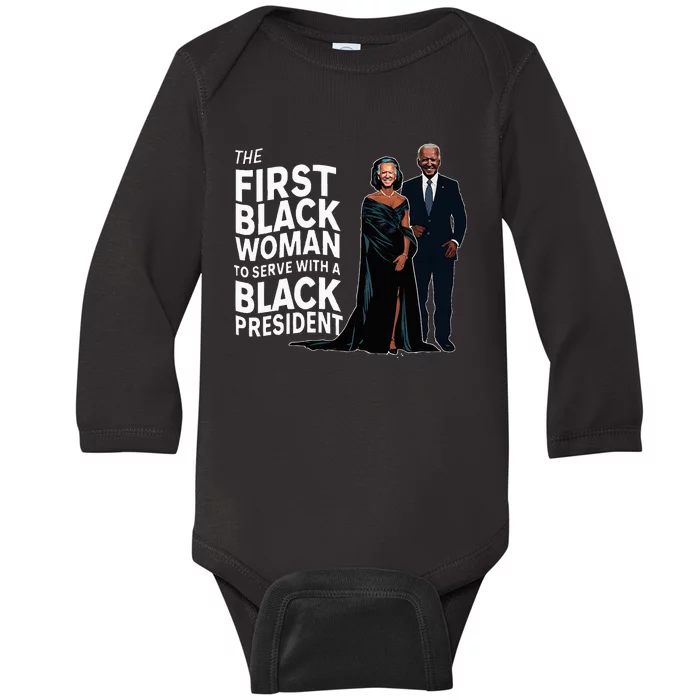 Trump 2024 Funny Biden Slip Quotes Humor Political Baby Long Sleeve Bodysuit