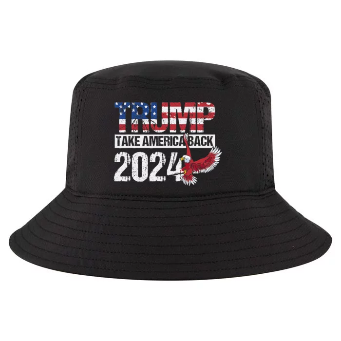 Trump 2024 Flag Take America Back Cool Comfort Performance Bucket Hat