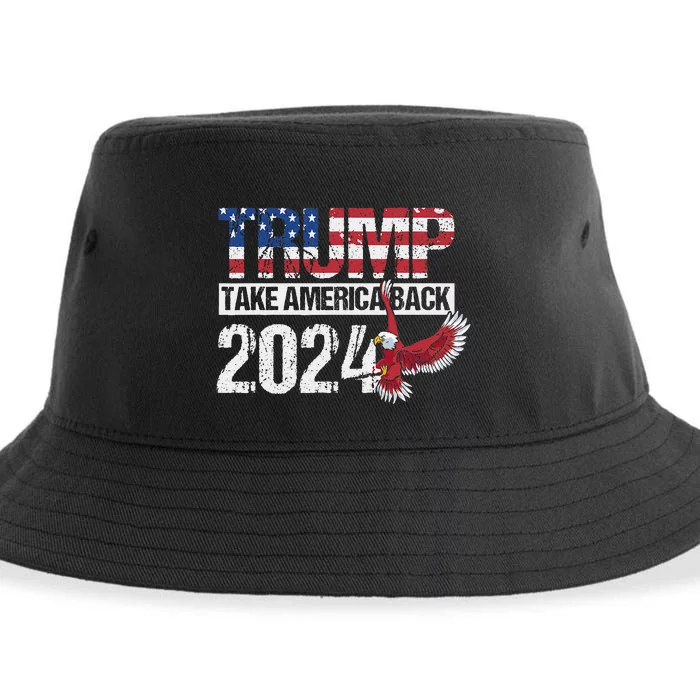 Trump 2024 Flag Take America Back Sustainable Bucket Hat