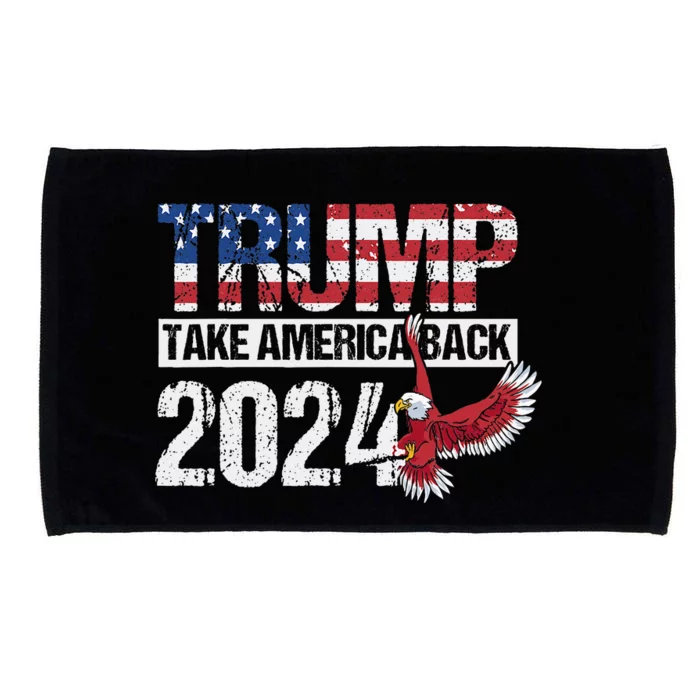 Trump 2024 Flag Take America Back Microfiber Hand Towel