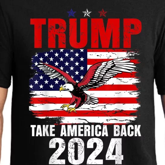 Trump 2024 Flag Take America Back Trump 2024 Pajama Set