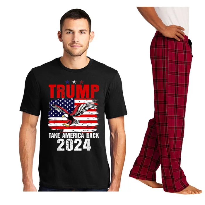 Trump 2024 Flag Take America Back Trump 2024 Pajama Set