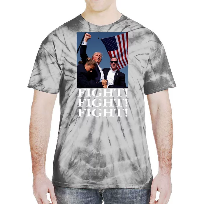 Trump 2024 Fight Fight Fight Fighting For Usa Tie-Dye T-Shirt