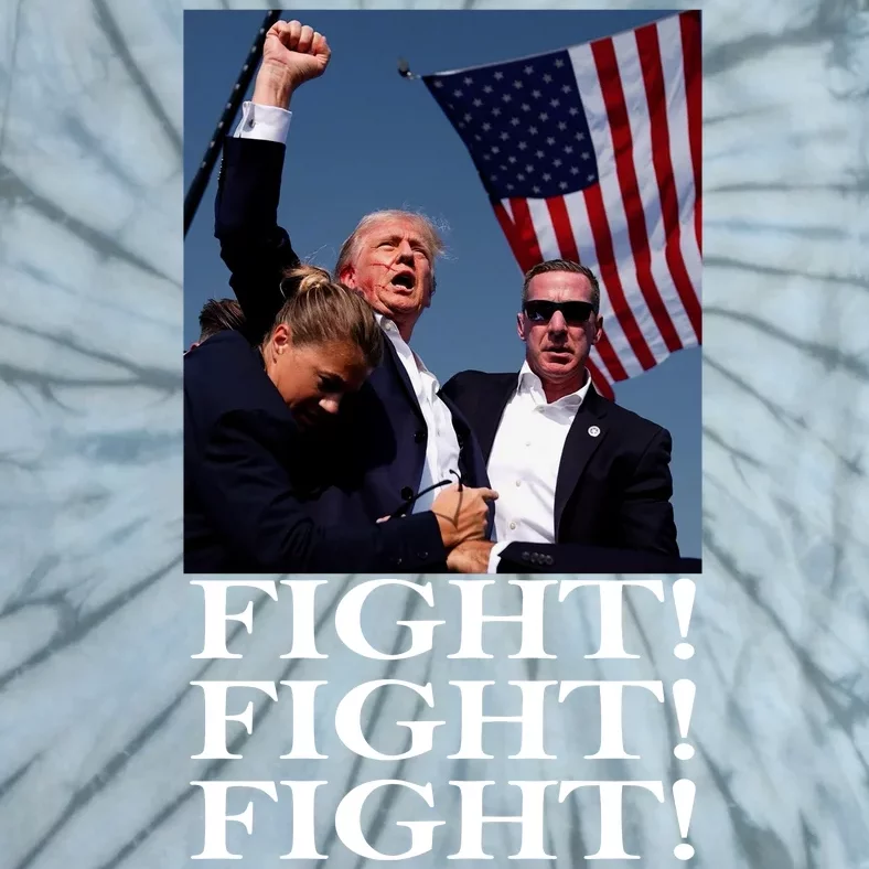 Trump 2024 Fight Fight Fight Fighting For Usa Tie-Dye T-Shirt