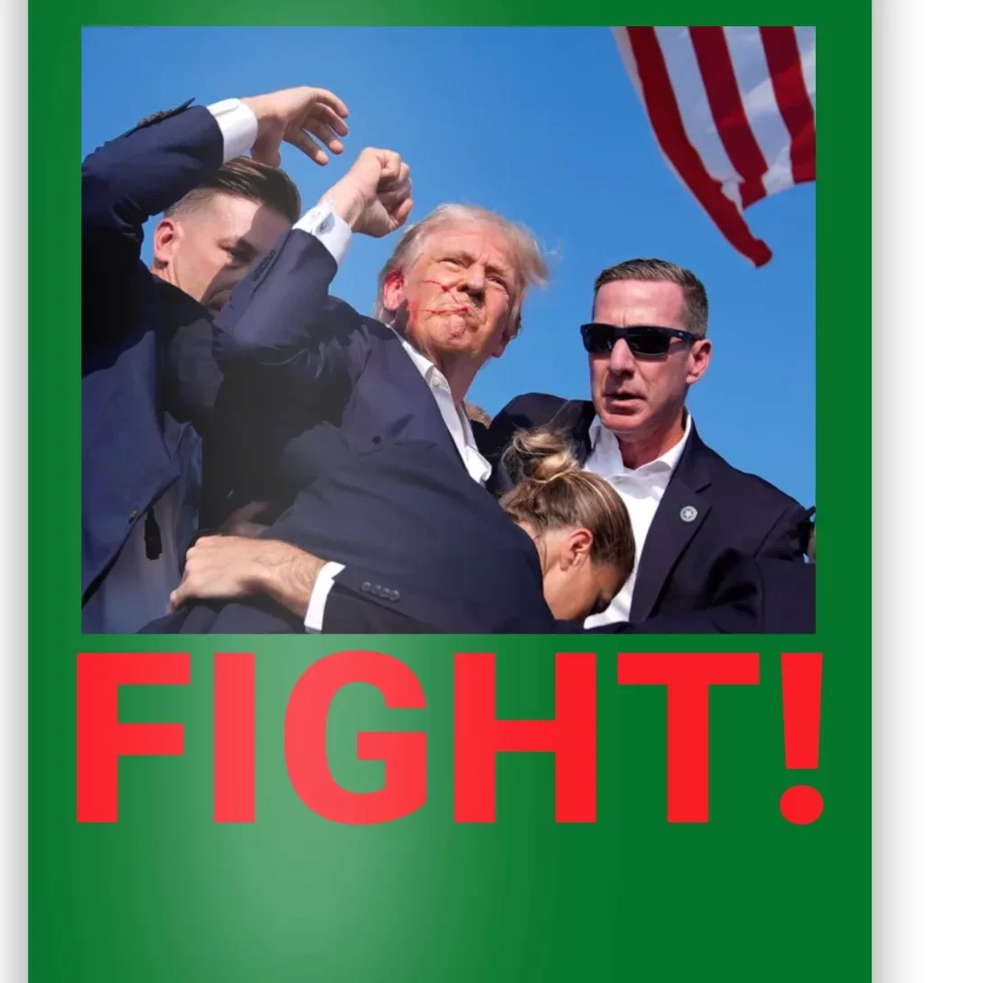 Trump 2024 Fight 2024 Pennsylvania Rally 2024 Usa Flag Save Our Republic Poster