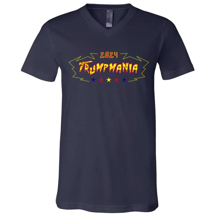 Trumpamania 2024 Funny Let Trumpamania Run Wild V-Neck T-Shirt