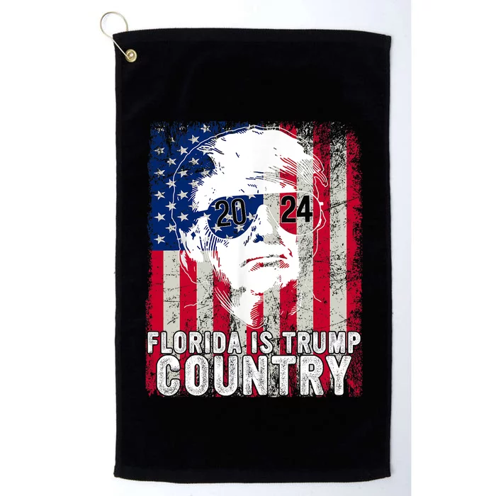 Trump 2024 Florida Trump Country American Flag Election Platinum Collection Golf Towel