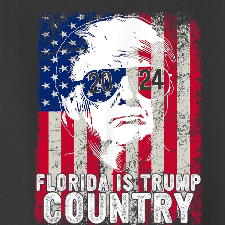 Trump 2024 Florida Trump Country American Flag Election Toddler T-Shirt