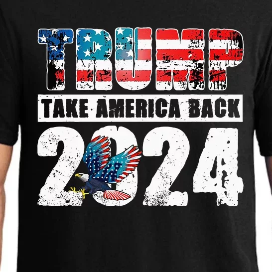 Trump 2024 Flag Take America Back 4th Of July Trump 2024 Pajama Set