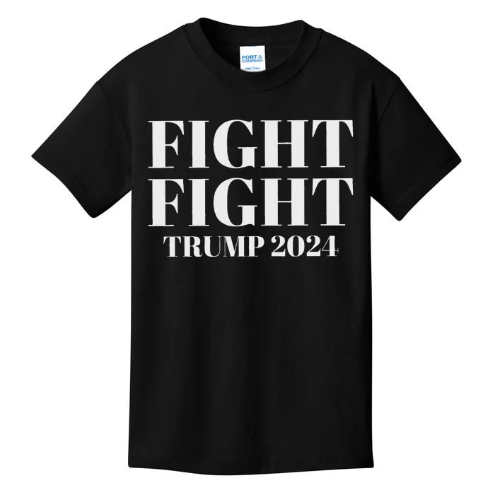 Trump 2024 Fight President Election Bold Design Kids T-Shirt