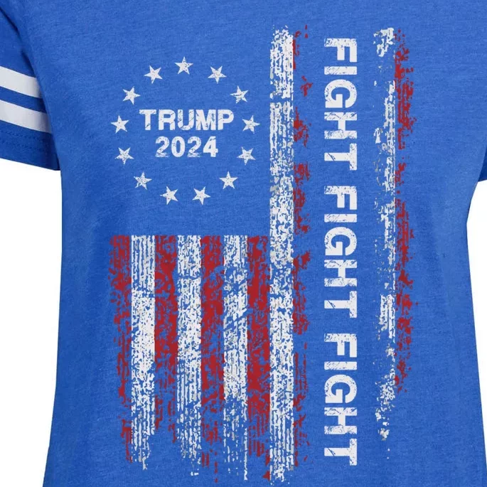 Trump 2024 Fight Fight Fight Trump President Election 2024 Gift Enza Ladies Jersey Football T-Shirt