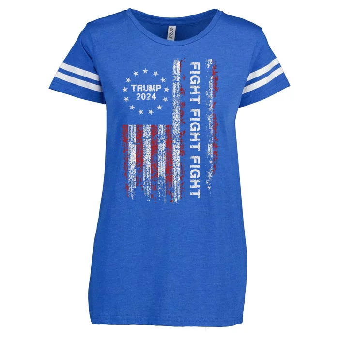 Trump 2024 Fight Fight Fight Trump President Election 2024 Gift Enza Ladies Jersey Football T-Shirt