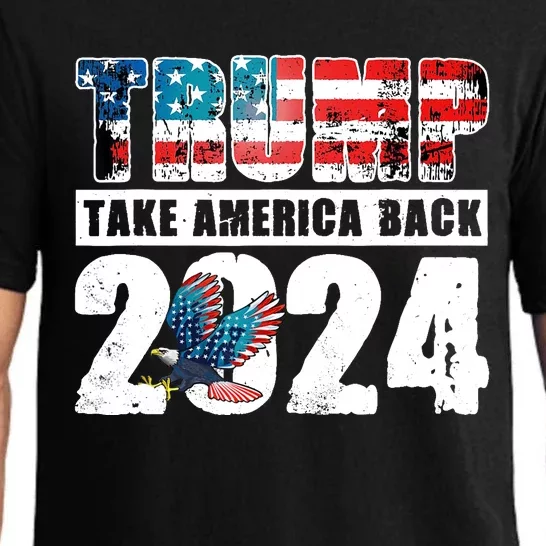 Trump 2024 Flag Take America Back 4th Of July Trump 2024 Pajama Set