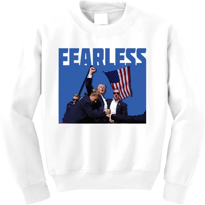 Trump 2024 Fearless Republican Usa Kids Sweatshirt