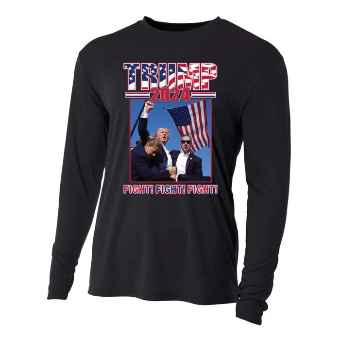 Trump 2024 Fight Fight Fight Cooling Performance Long Sleeve Crew