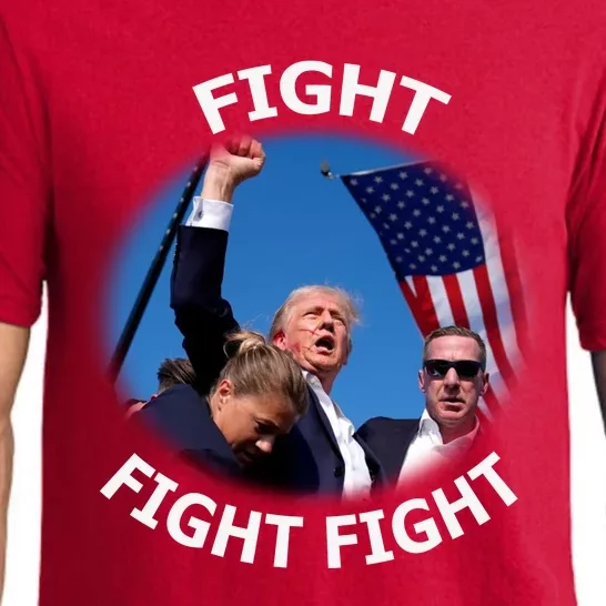 Trump 2024 Fight Fight Fight Fist Assassation Attempt Antiliberal Pajama Set