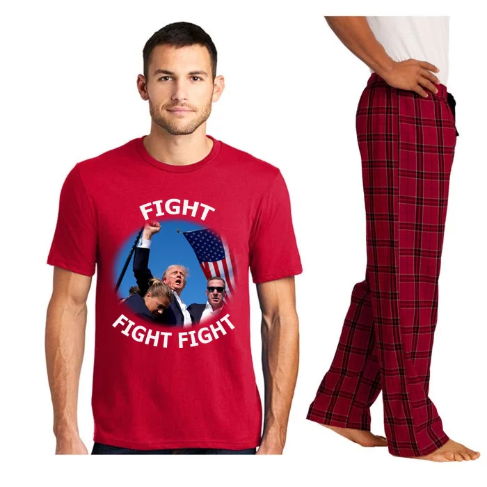 Trump 2024 Fight Fight Fight Fist Assassation Attempt Antiliberal Pajama Set