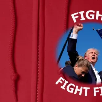 Trump 2024 Fight Fight Fight Fist Assassation Attempt Antiliberal Full Zip Hoodie