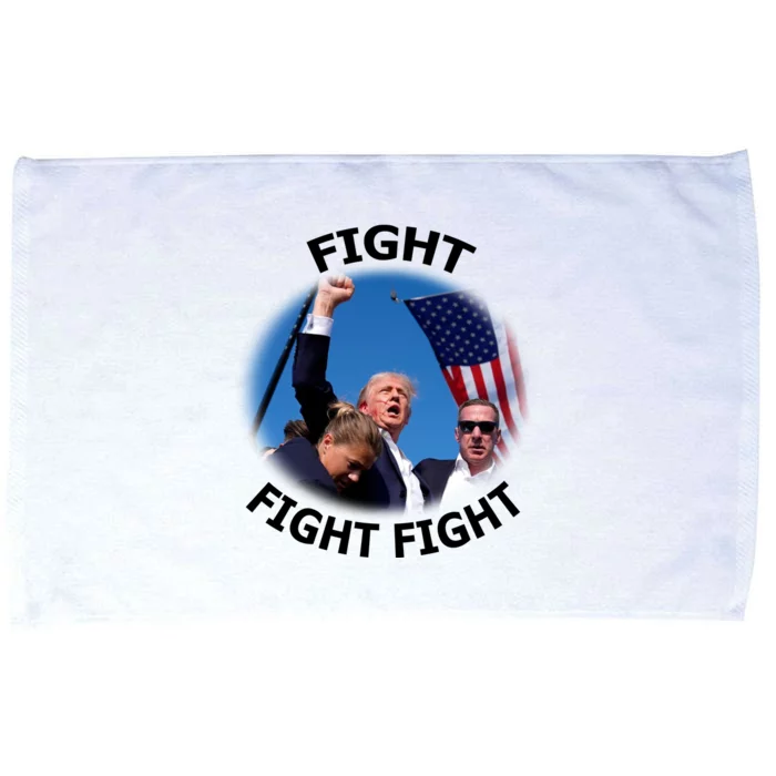 Trump 2024 Fight Fight Fight Fist Assassation Attempt Antiliberal Microfiber Hand Towel