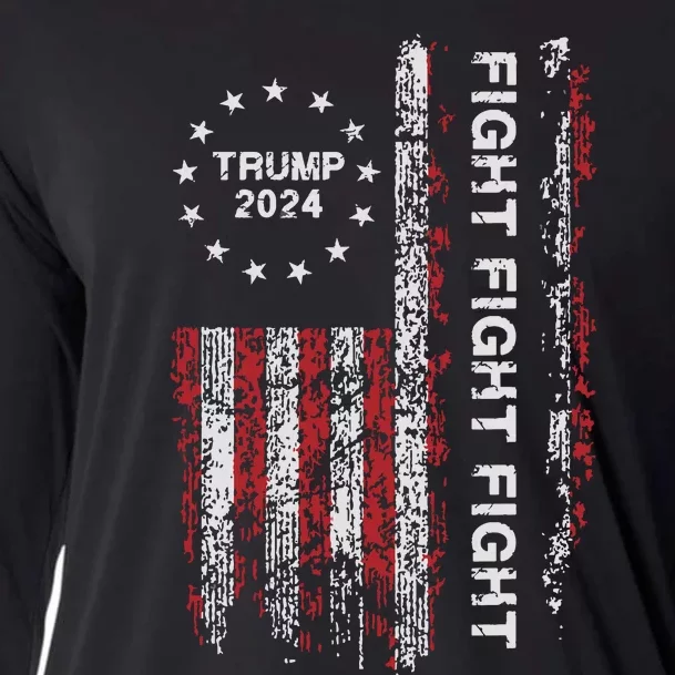 Trump 2024 Fight Fight Fight Trump President Election 2024 Cooling Performance Long Sleeve Crew