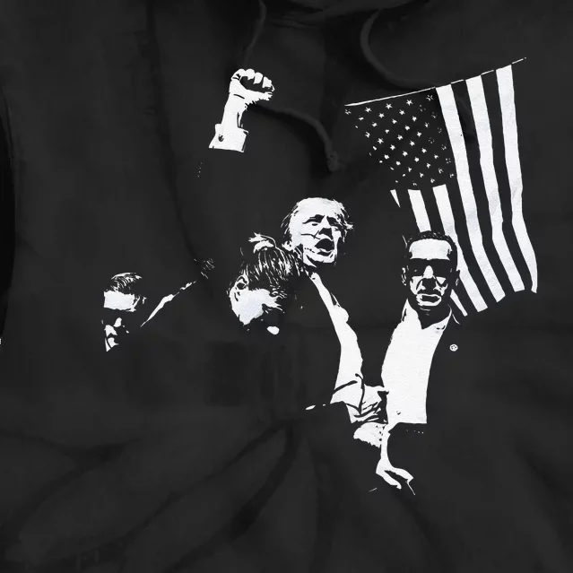 Trump 2024 Fear Not American Hero Fight Fight Fight Maga Tie Dye Hoodie