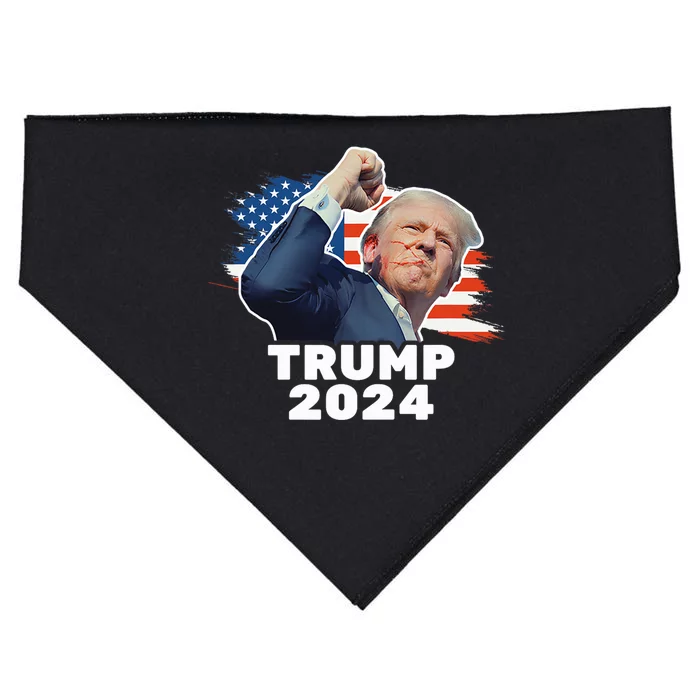 Trump 2024 Fist Bump President Red USA-Made Doggie Bandana