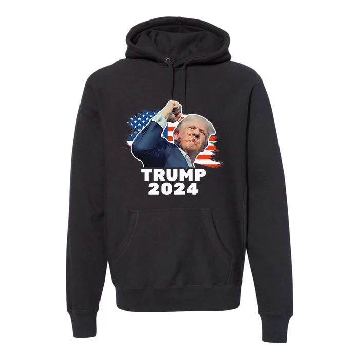 Trump 2024 Fist Bump President Red Premium Hoodie