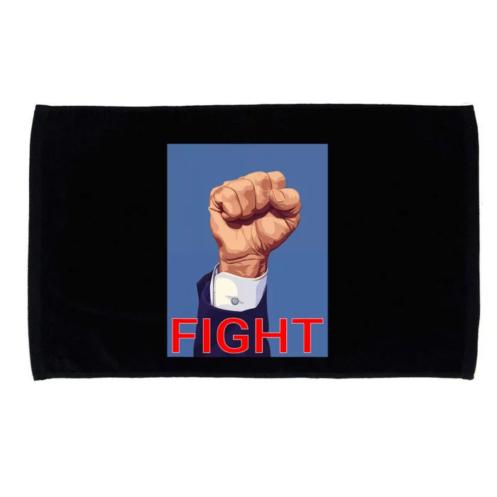 Trump 2024 Fist Fight Fight Fight Microfiber Hand Towel