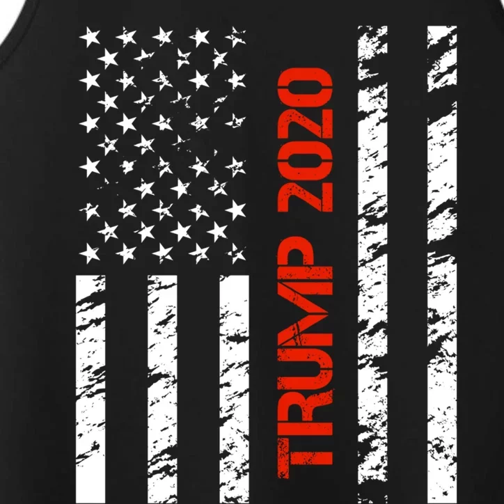 Trump 2020 Flag Patriotic Pro 45th President Trump Gift Performance Tank