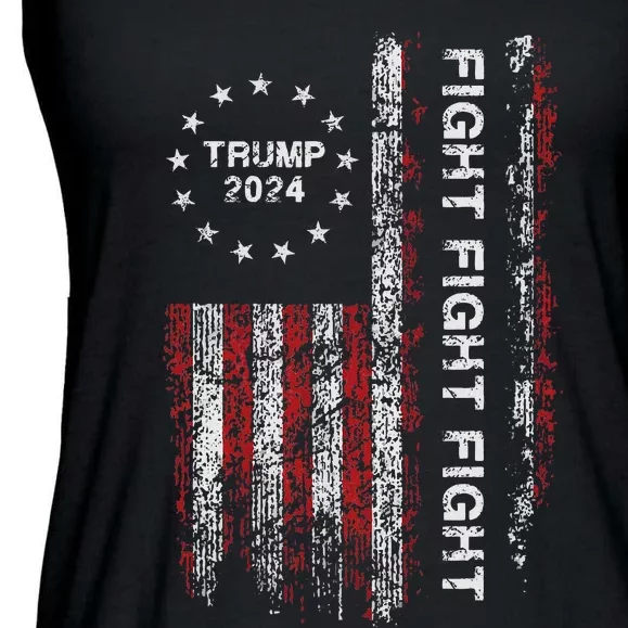 Trump 2024 Fight Fight Fight Trump President Election 2024 Ladies Essential Flowy Tank